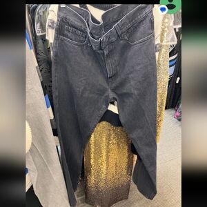 R13 Black Straight Leg Jeans